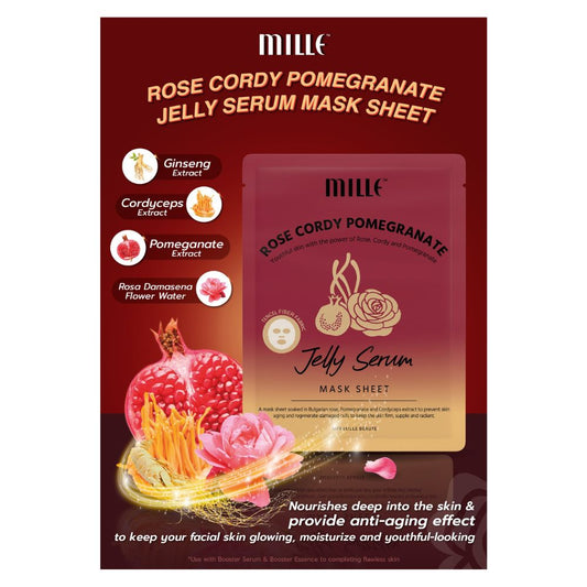 Mille Rose Cordy Pomegranate Jelly Serum Mask Sheet